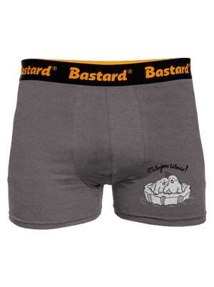 Milujem túlenie boxerky Gray Melange