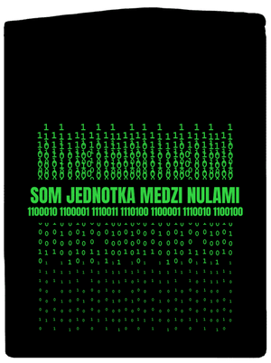 Jednotka medzi nulami pánska mikina na zips Black