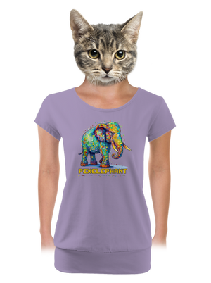 Pixelephant dámske tričko s lemom Lavender