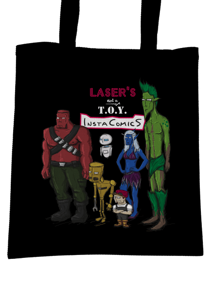 Laser's not a toy taška Black