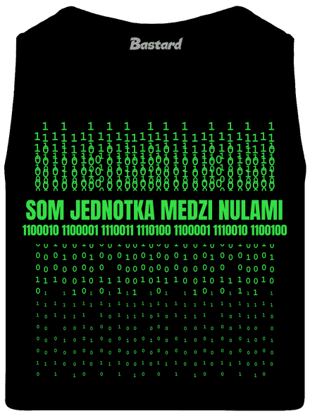 Jednotka medzi nulami pánske tielko Black