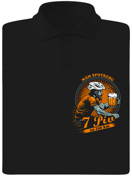 Spotreba 7 na 100 pánska polokošeľa Black