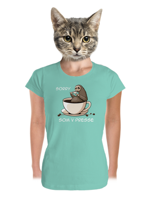 V presse dámske tričko prémium Mint Mal