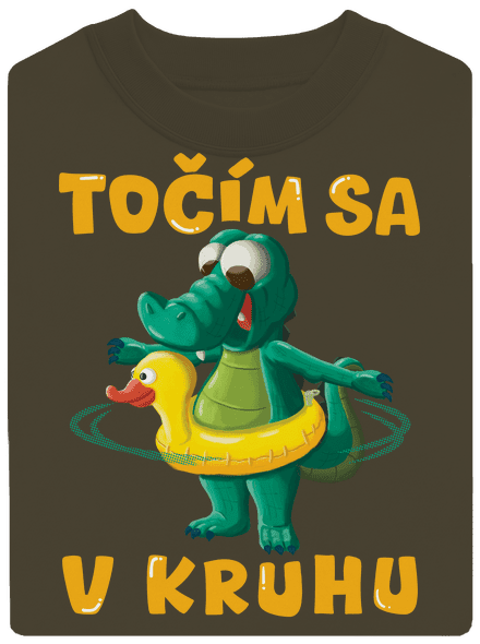 Točím sa v kruhu unisex mikina bez kapucne Urban Khaki