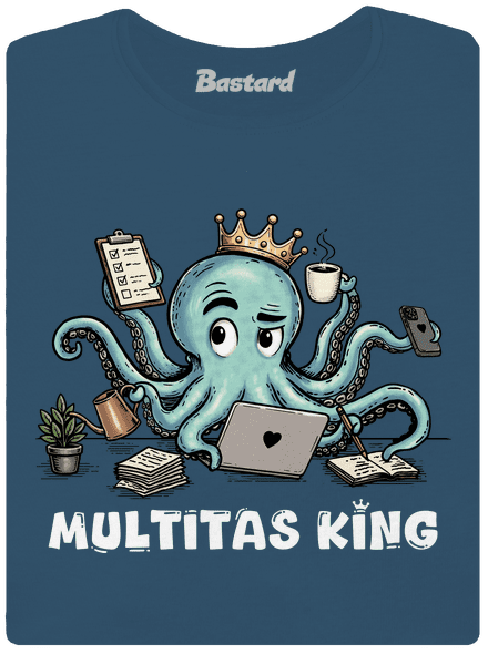 Multitas king dámske tričko prémium Petrol Blue
