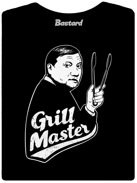 Grill master dámske tričko s lemom Black