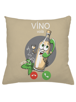 Biele víno volá vankúš Beige