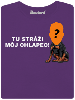 Tu strážim ja dámske tričko prémium Purple