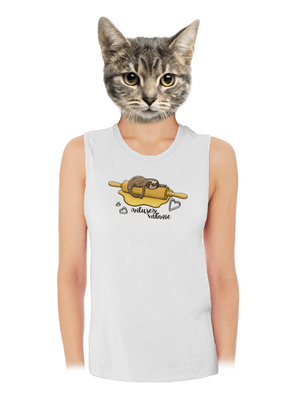 Milujem váľanie dámske tielko voľné White