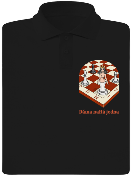 Dáma nahá jedna pánska polokošeľa Black