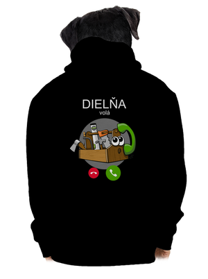 Dielňa volá pánska mikina na zips Black