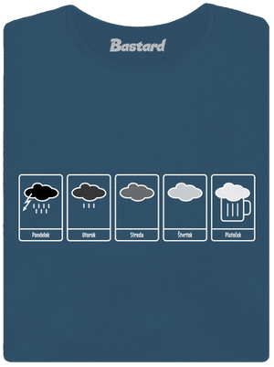 Predpoveď počasia dámske tričko prémium Petrol Blue