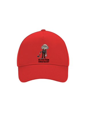 Neklidný bez piva šiltovka baseballka Classic Red