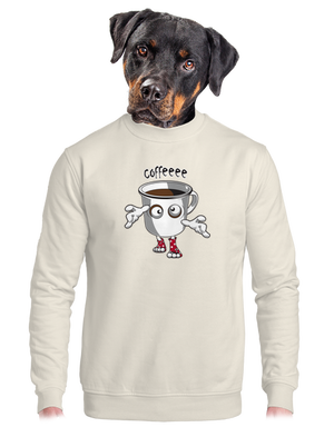 Zombie kafe unisex mikina bez kapucne Off White