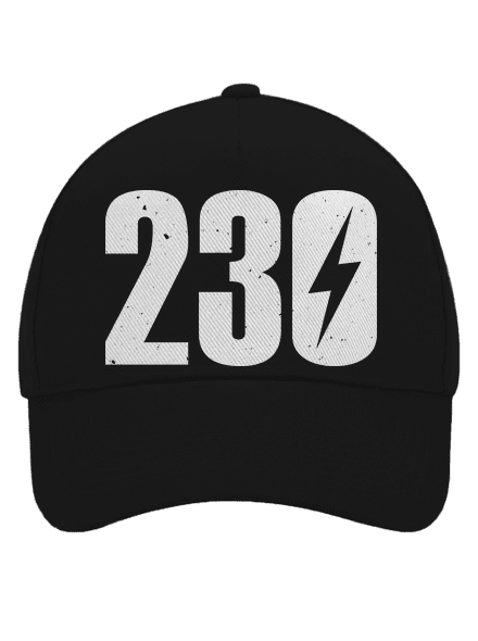 230 V šiltovka baseballka Black