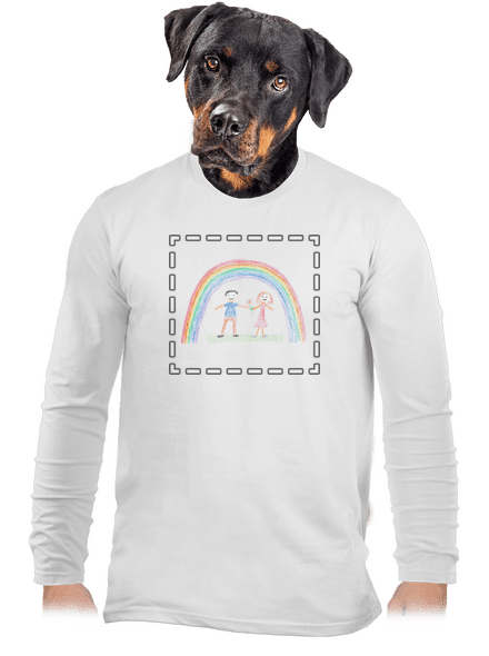 Detské kresby - Nahraj vlastnú pánske dlhý rukáv White