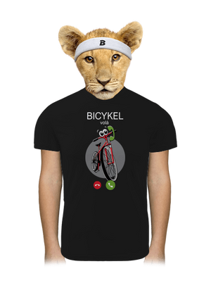 Bicykel volá detské športové tričko Black