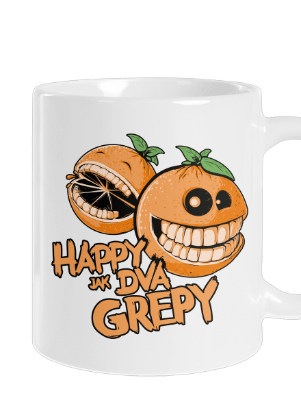 Happy grepy klasický hrnček White