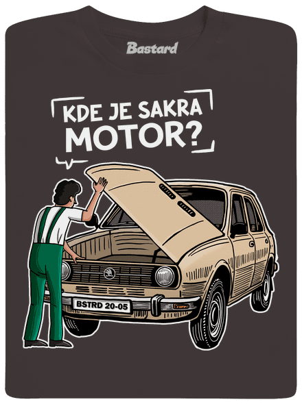 Kde je motor? pánske dlhý rukáv Bear Brown