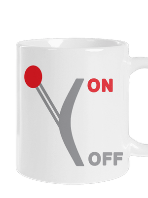 On Off klasický hrnček White