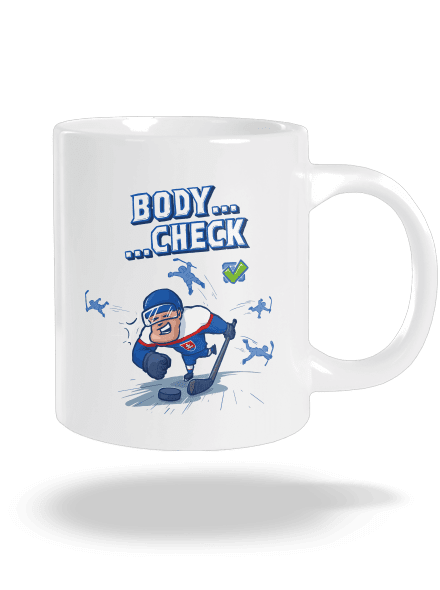 Body check veľký hrnček White
