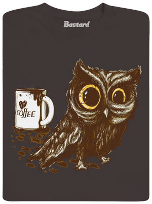 Sova na kofeínu pánske dlhý rukáv Bear Brown