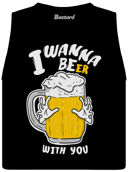 I wanna beer dámske tielko voľné Black