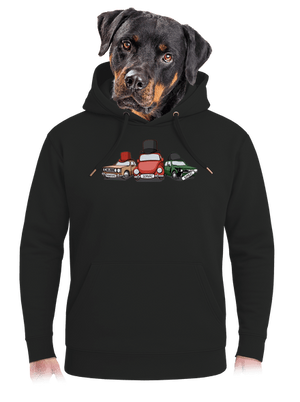 Traja veteráni unisex mikina premium Dark Black