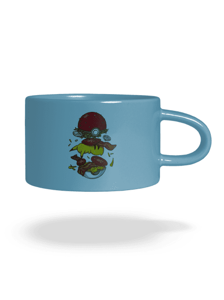 Pokémon burger hrnček makronka Blue Macaron