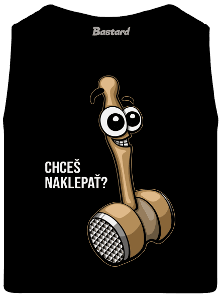 Chceš naklepať? pánske tielko Black