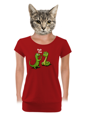 High Five dámske tričko s lemom Red Mal