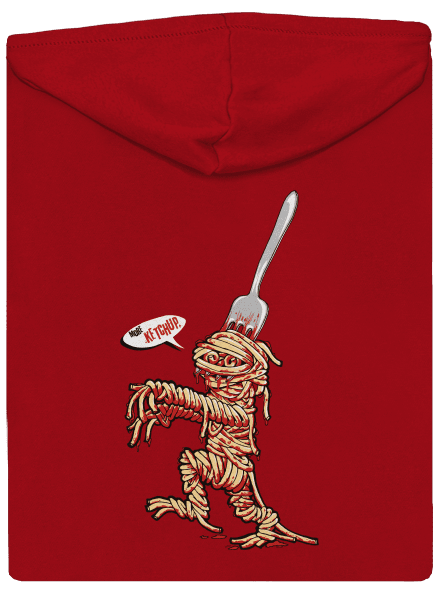 Špagety pánska mikina na zips Red