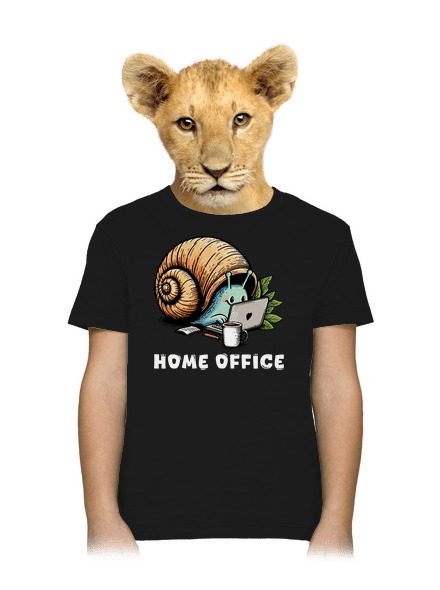 Slimákov home office detské tričko Black