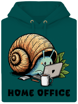 Slimákov home office unisex mikina premium Emerald Green