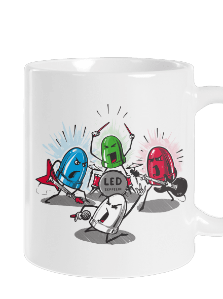 Led Zeppelin klasický hrnček White
