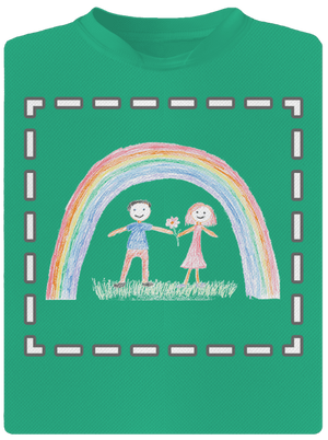 Detské kresby - Nahraj vlastnú pánske športové tričko Mint Mal