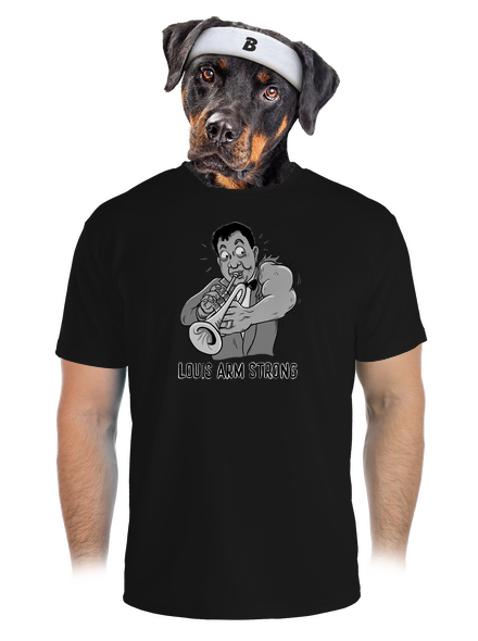 Louis Armstrong pánske športové tričko Black