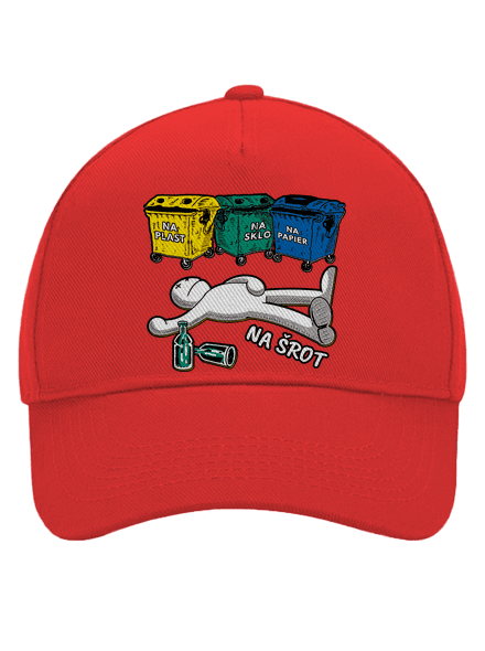 Tříděný odpad šiltovka baseballka Classic Red