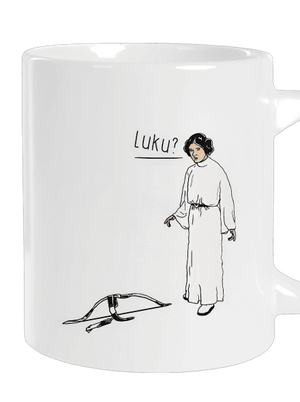 Luke a Leia veľký hrnček White