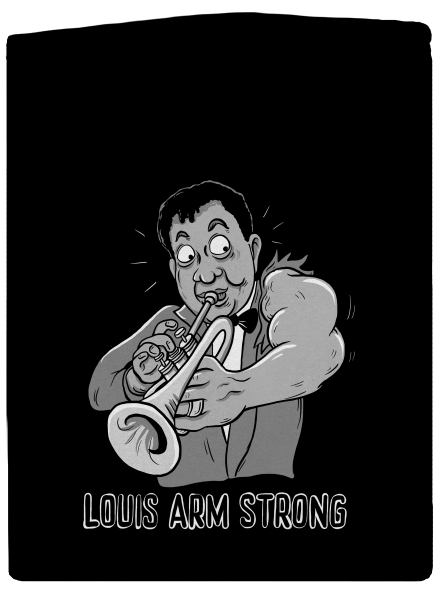 Louis Armstrong dámska mikina na zips Black