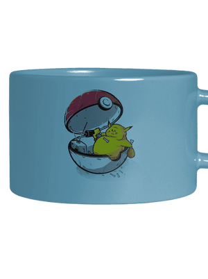 Koniec pokémona hrnček makronka Blue Macaron