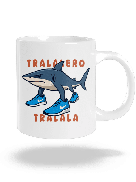 Tralalero Tralala – Italian Brainrot veľký hrnček White