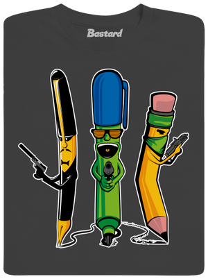 Písací gang pánske dlhý rukáv Dark Grey