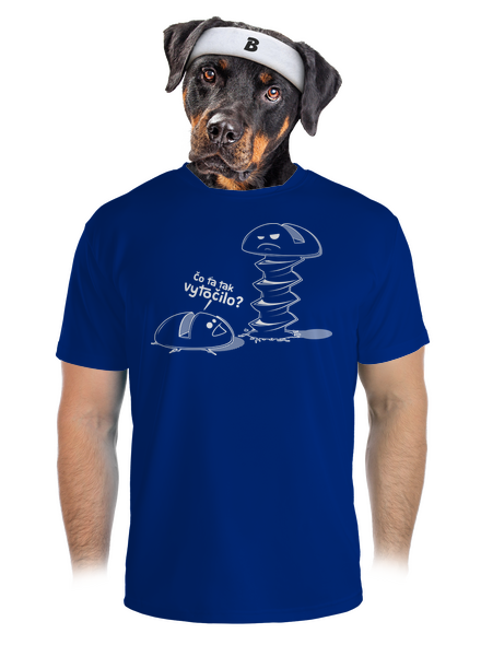 Vytočený pánske športové tričko Royal Blue Mal