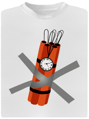 Dynamit pánske športové tričko White