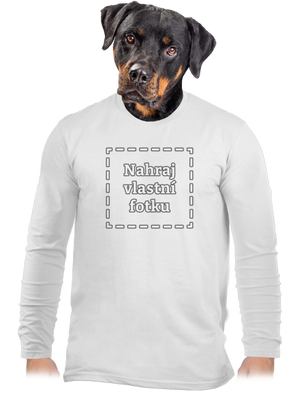 Vlastná potlač pánske dlhý rukáv White