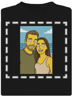 Simpsonovi z vlastnej fotky detské športové tričko Black