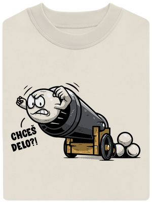 Chceš delo? unisex mikina bez kapucne Off White