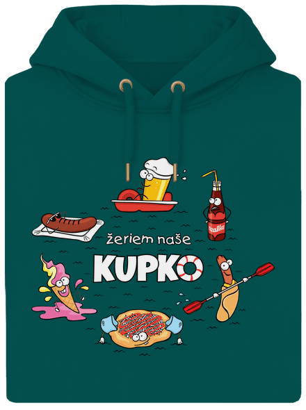 Slovenské kupko unisex mikina premium Emerald Green