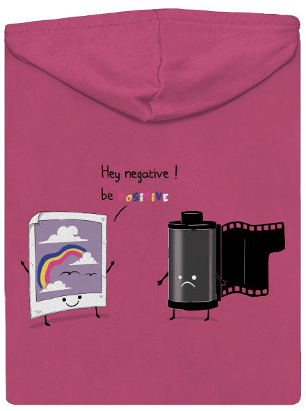 Be positive dámska mikina na zips Magenta